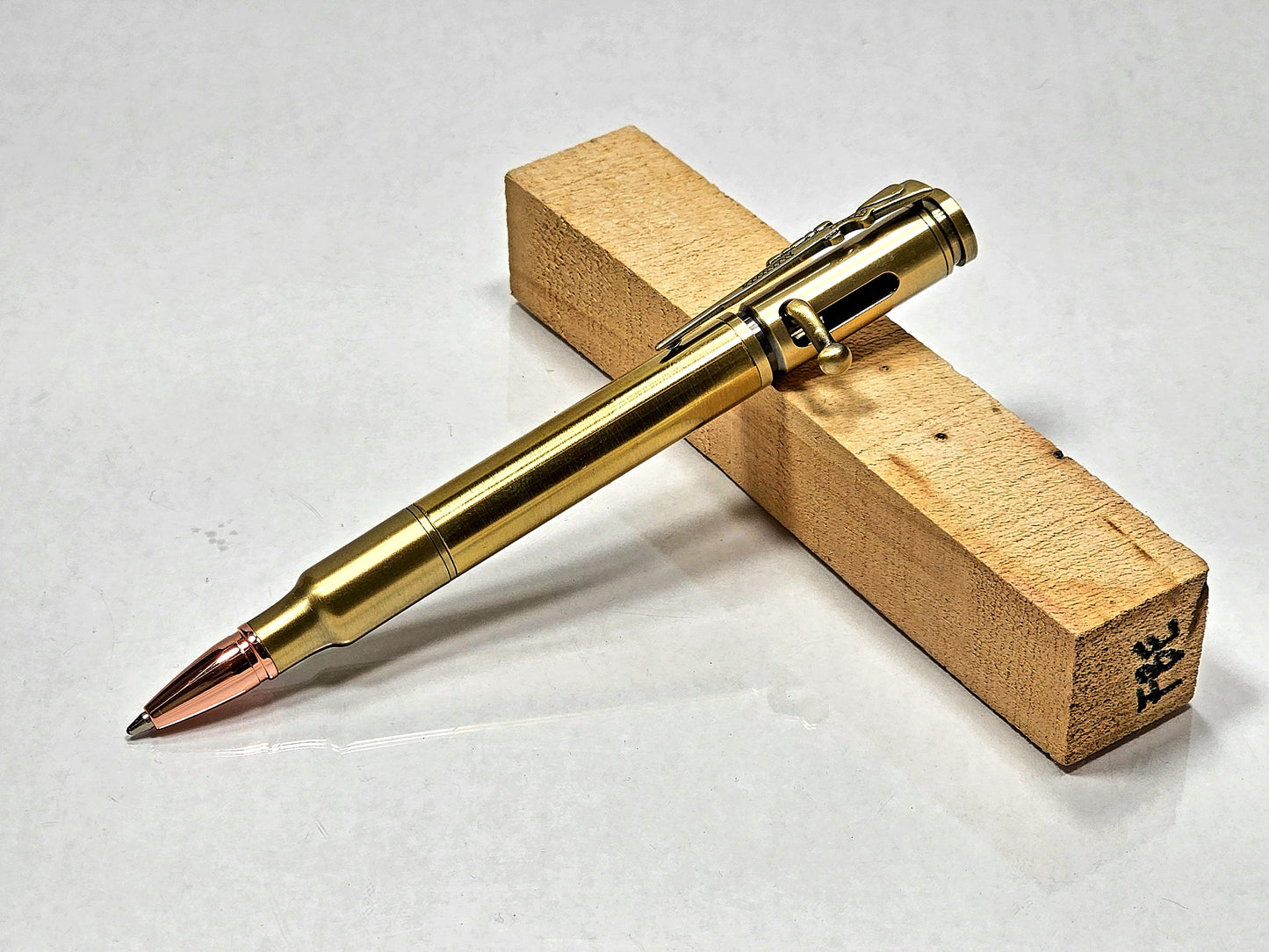 Bolt Action Ballpoint Pen – Antique Brass