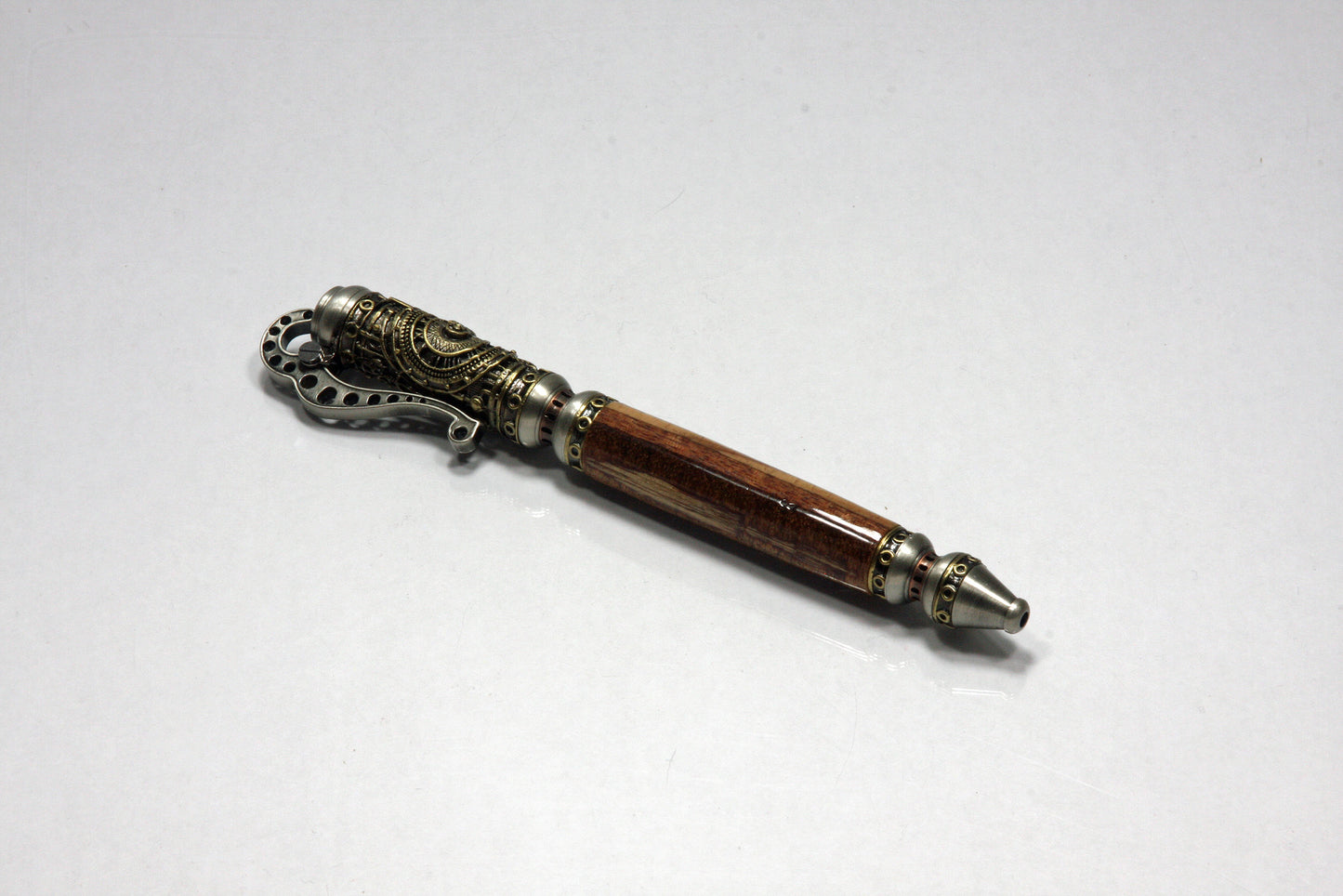 Vintage Dr. Who Steampunk Ballpoint Pen with Tardis Wood - Collector's Edition