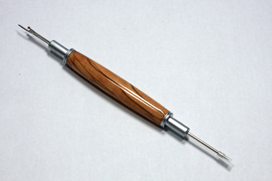 Handcrafted Olivewood Double-Bladed Seam Ripper with Manganese Steel Blades
