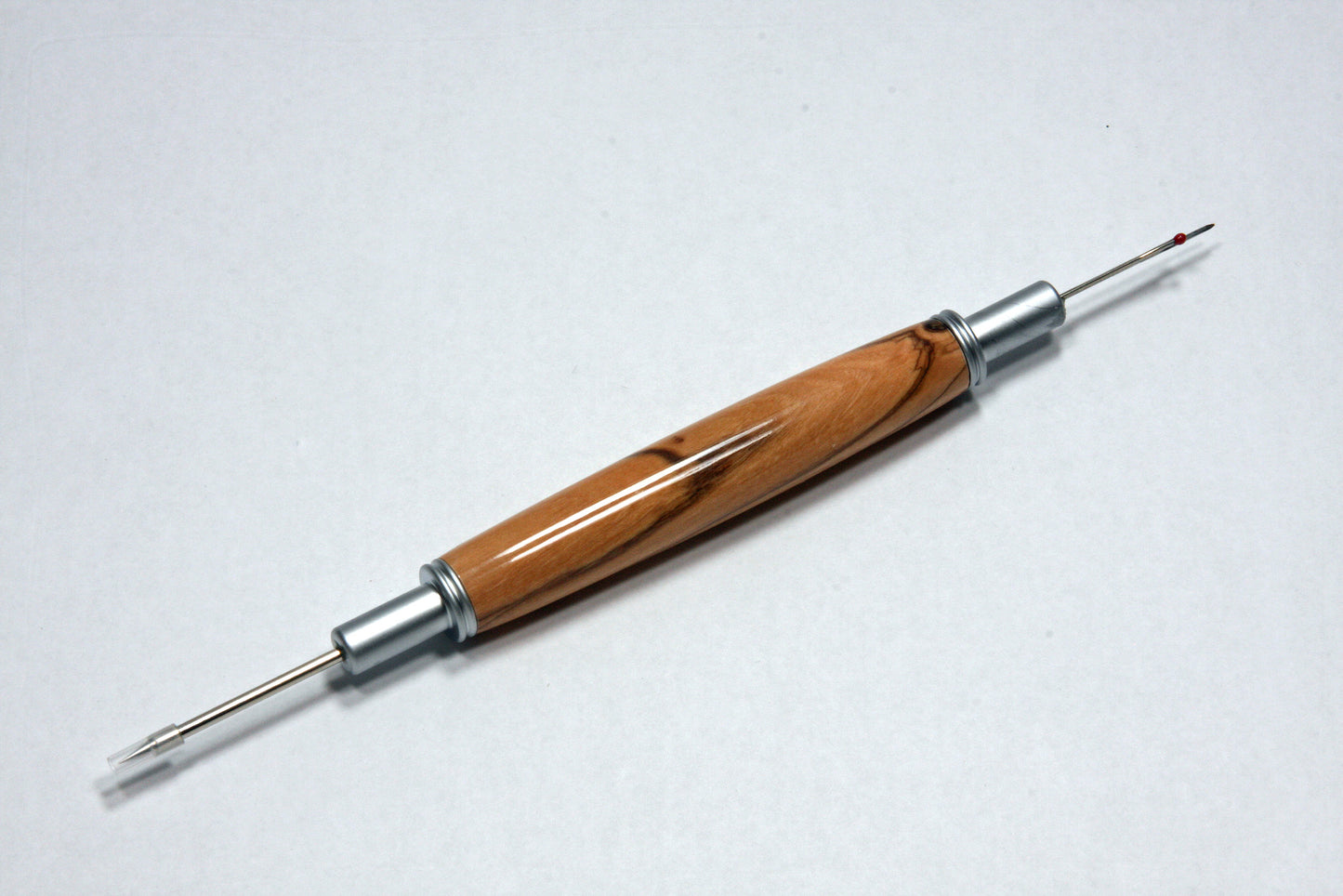 Handcrafted Olivewood Double-Bladed Seam Ripper with Manganese Steel Blades