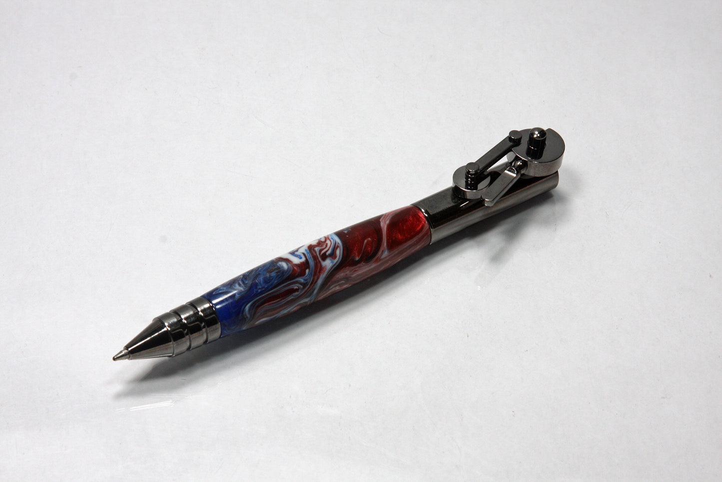 Steampunk Inspired Piston Ballpoint Pen with Clever Gear Action