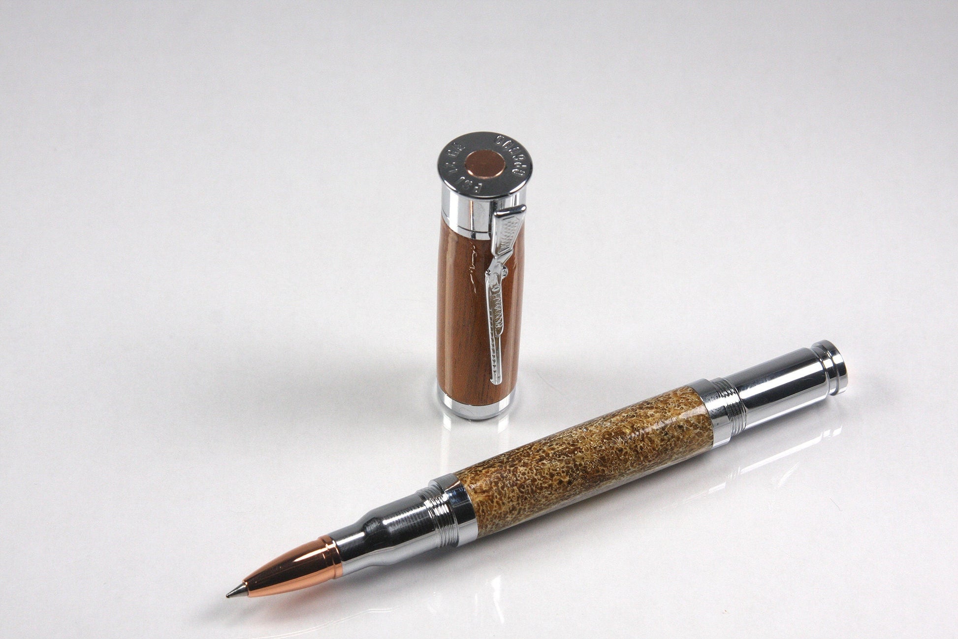 Chrome Over/Under Shotgun Roller Ball Writing Pen - Pens